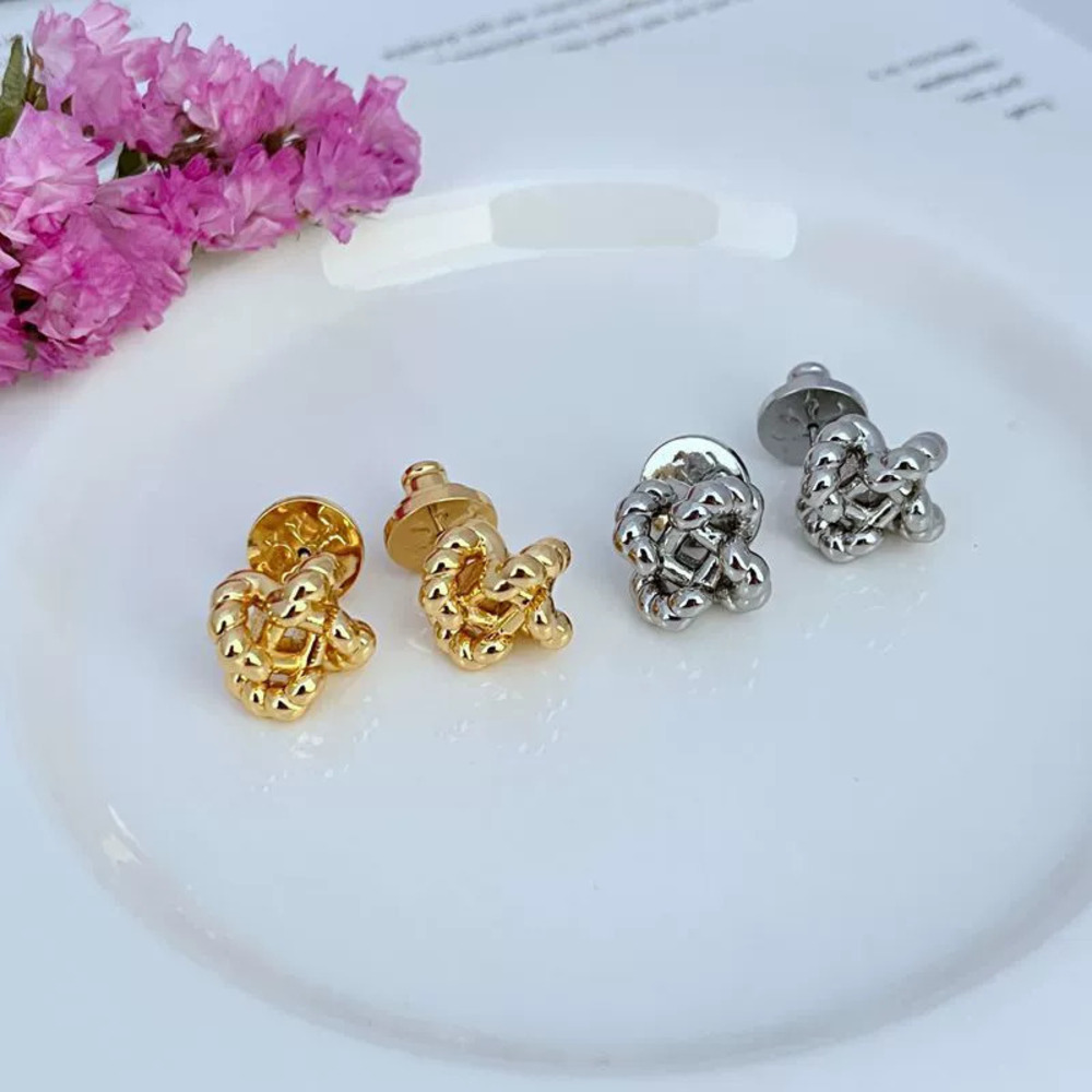 Tory Burch Mini Hollow Twist Spiral Knot Earrings